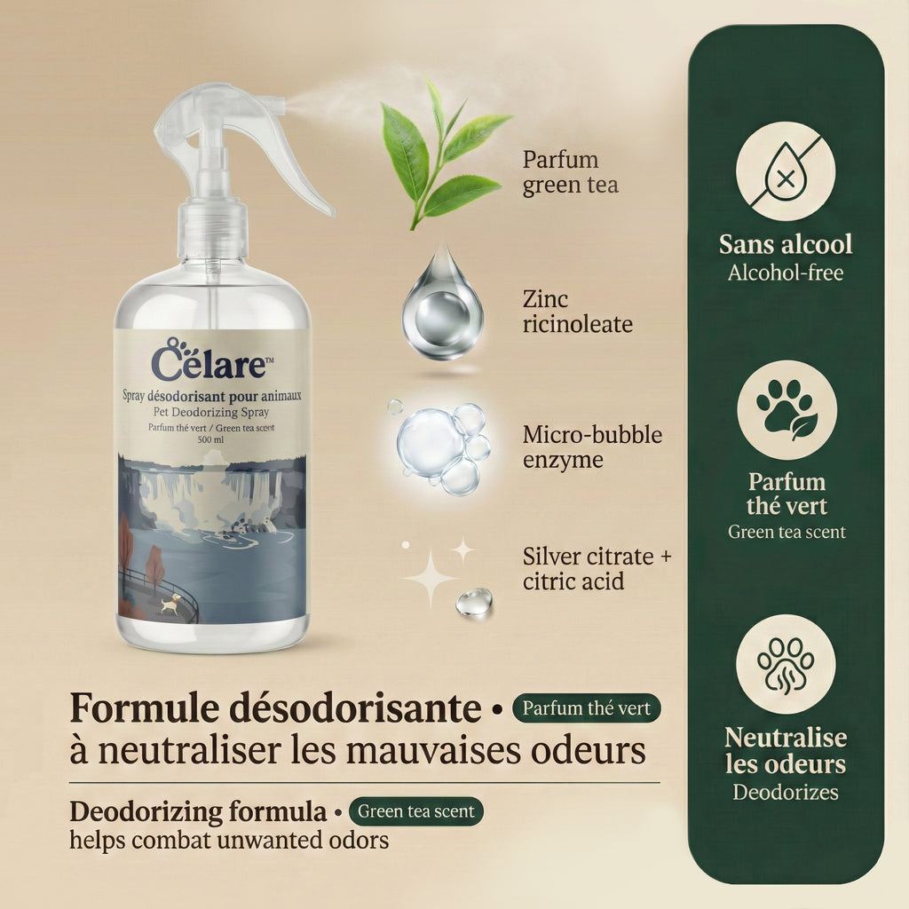 Spray désodorisant pour animaux